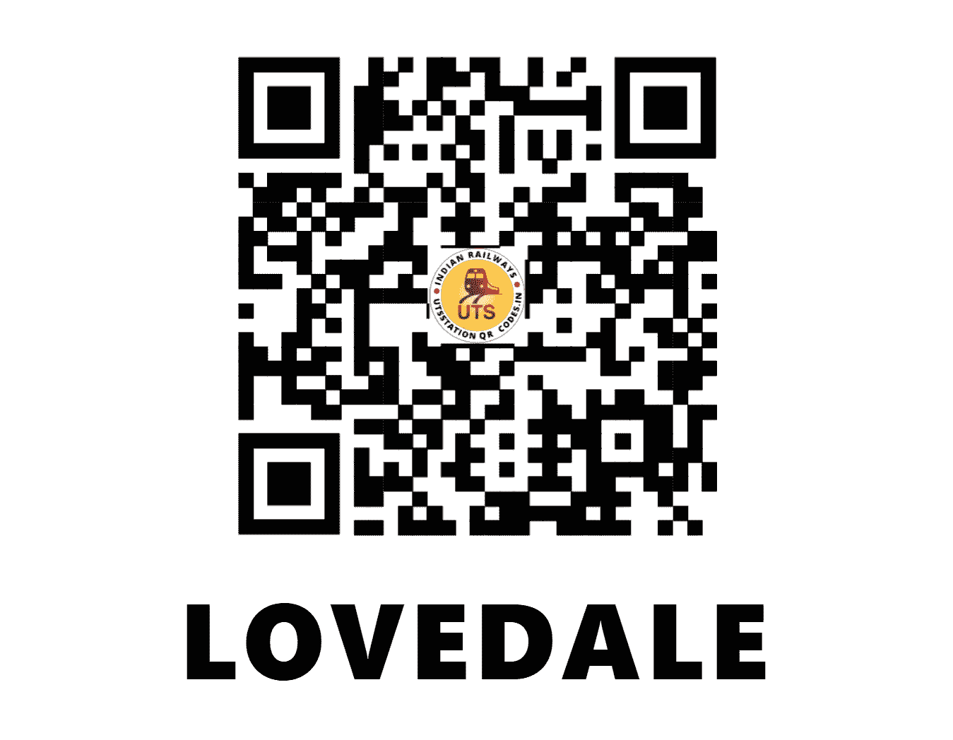 UTS QR Code for LOVEDALE - LOV - SR (TAMIL NADU)
